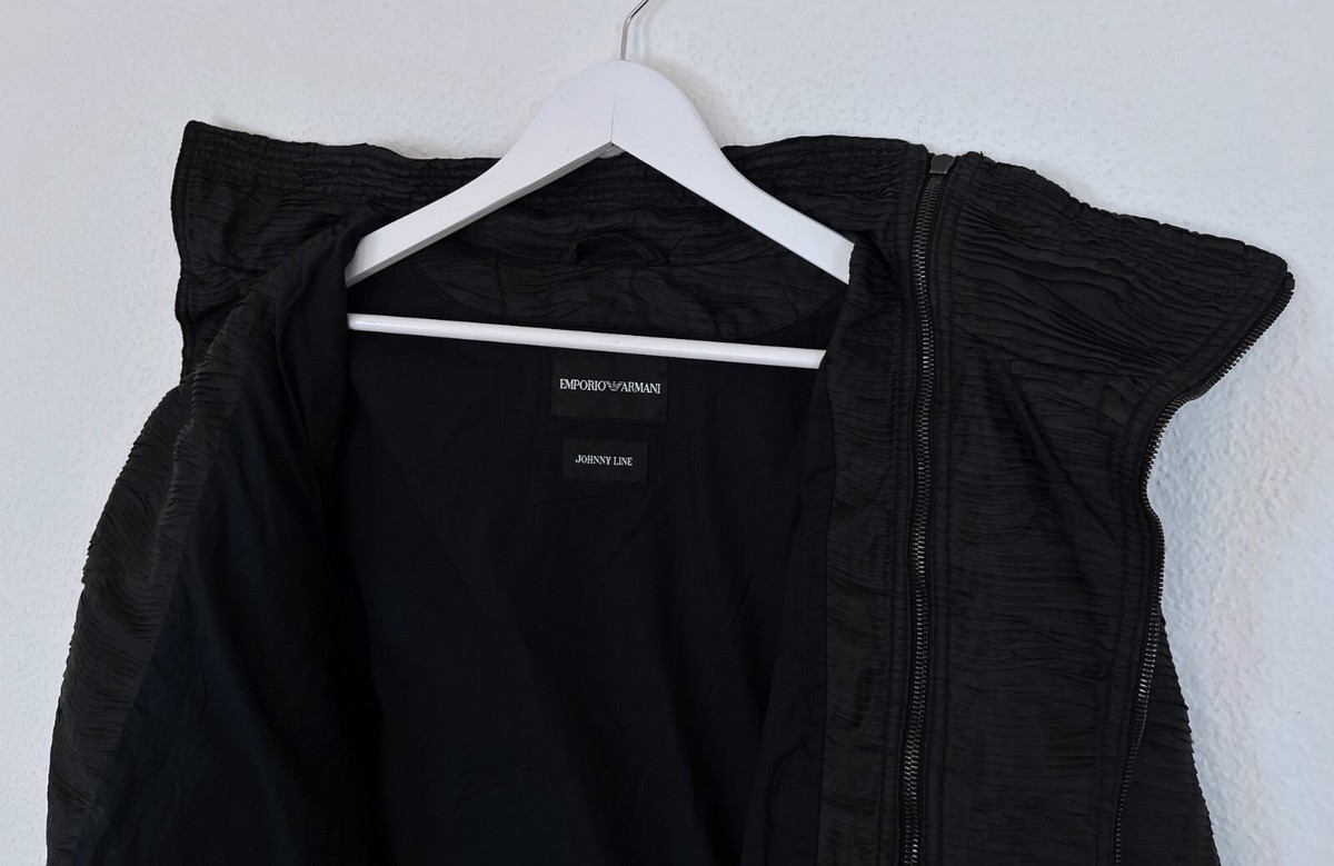 SS 2011 EMPORIO ARMANI JOHNNY LINE Plisse Leather 2 Zip