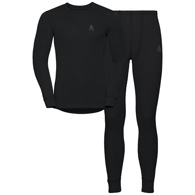 ODLO WARM Set, Herren Funktionswäsche-Set, Funktionsunterwäsche schwarz