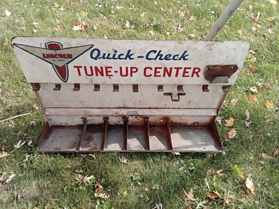 VINTAGE LINCOLN QUICK-CHECK TUNE UP EQUIPMENT metal display