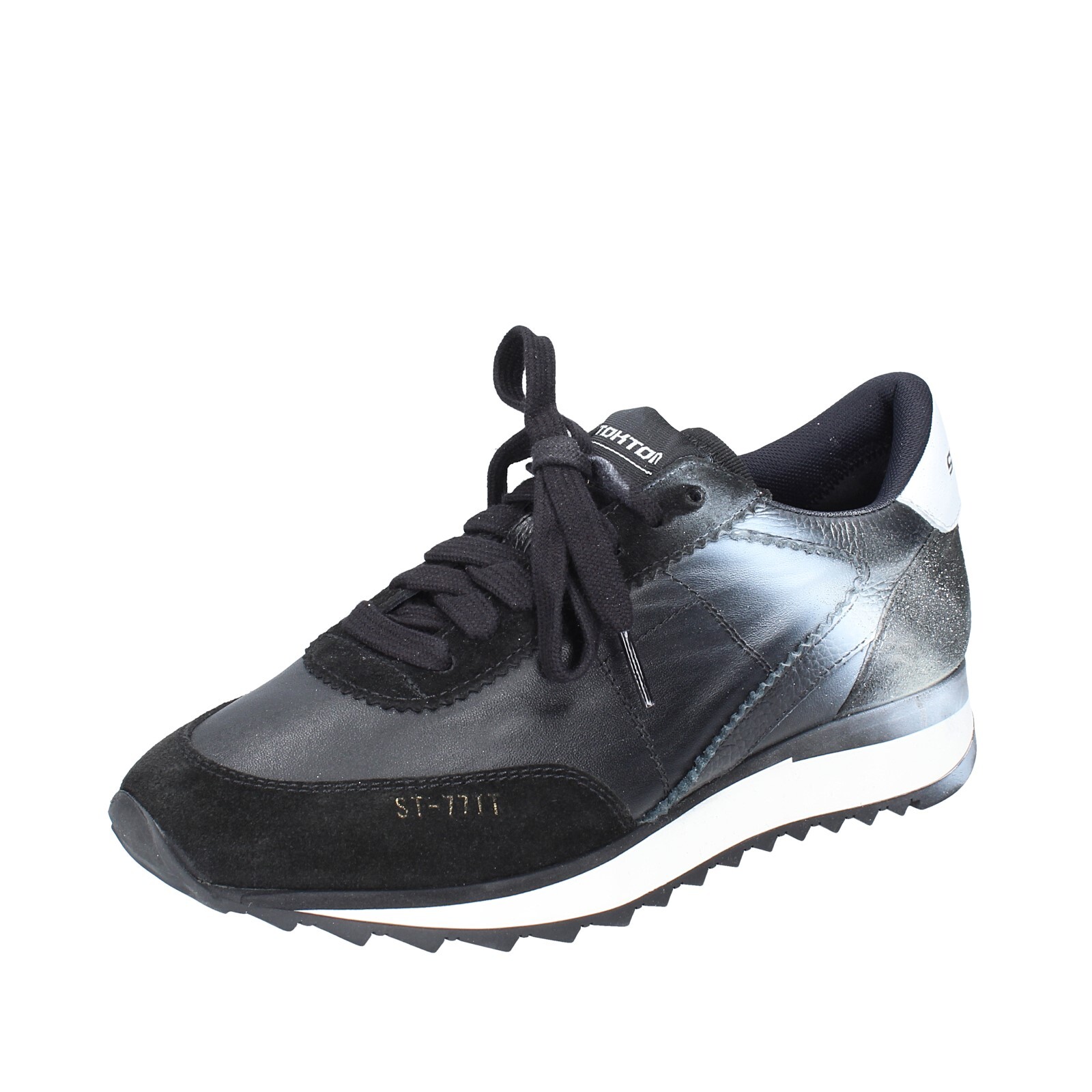 кроссовки scarpe donna STOKTON nero pelle camoscio EY868