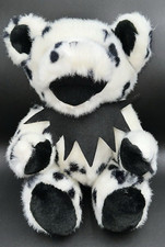 Vintage Black  White Grateful Dead 12" Jointed Plush Bear Steven Smith