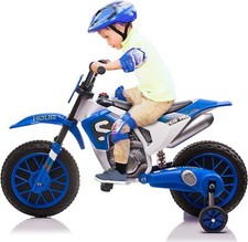12V Kids Ride on Motorcycle, Electric Motorbike with 2 Speeds,35W Dual Motors