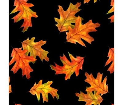 Fat Quarter Henry Glass Autumn Splendor Leaves Black Russet 100% Baumwollstoff