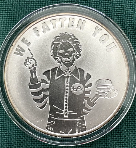 1oz 2016 Pyramid of Power #3 We Fatten You BU Silver Shield Only 1300 Minted