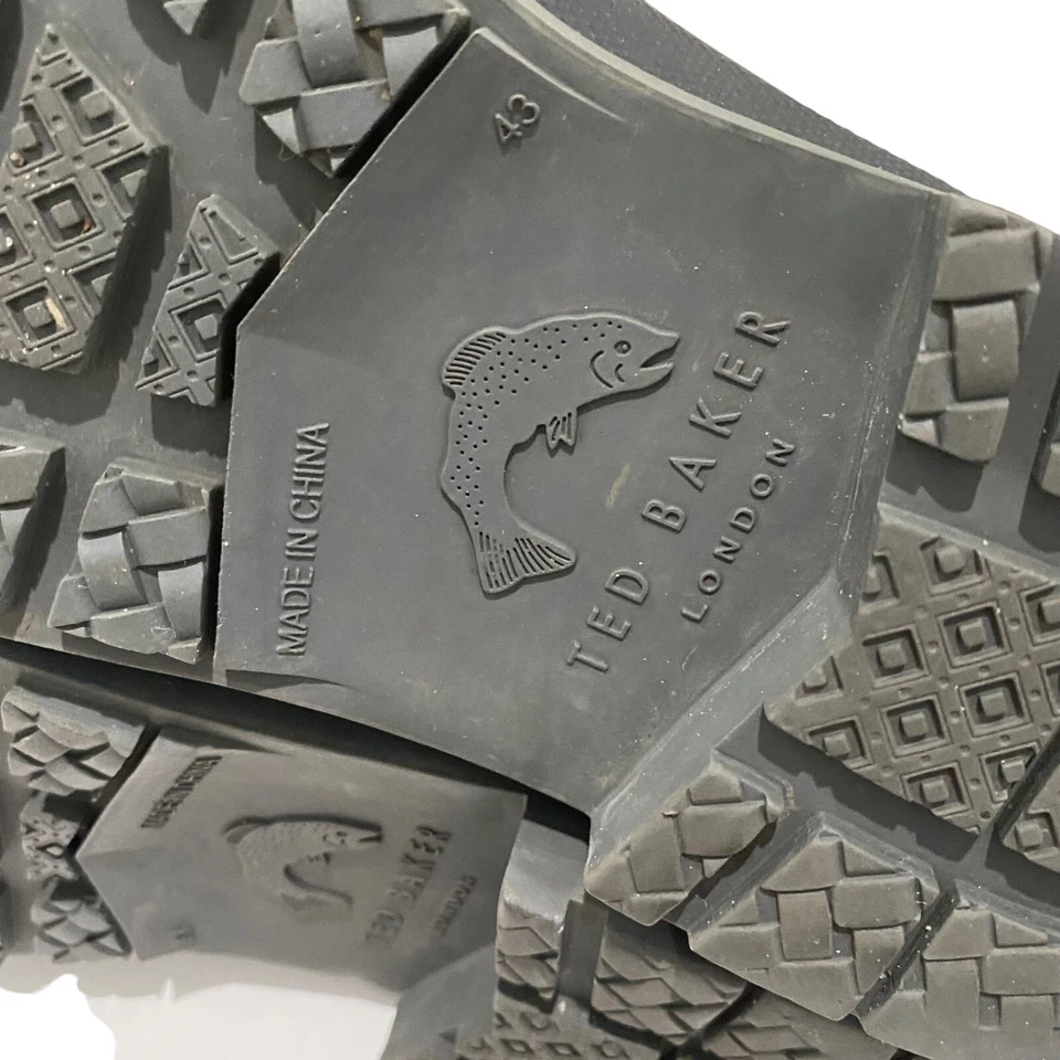 Bota de chuva Ted Baker masculina ephai biqueira redonda preta cranberry paisley borgonha 43 10 - Imagem 4 de 4