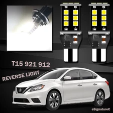 2 x Backup Reverse Light 921 T15 LED Bulb For 1995 - 2018 Nissan Sentra White