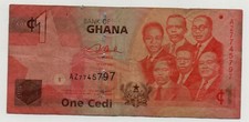 GHANA 1 CEDI 2007 PICK 37 RIP LOOK SCANS
