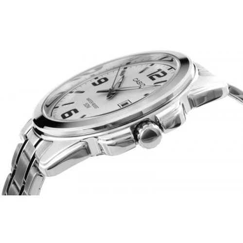 Orologio Casio MTP-1384D-7AV Cassa e Bracciale Acciaio fondo Bianco con Datario - Immagine 2 di 4