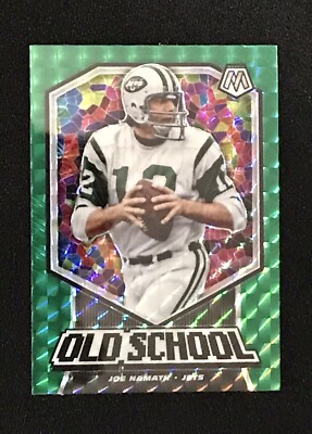 2020 Panini Mosaic Old School Joe Namath Green Prizm Jets  #OS7