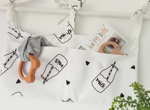 Baby Crib Hanging Storage Bag Baby Cot Bed Organizer Toy Diaper Pocket - Picture 1 of 12