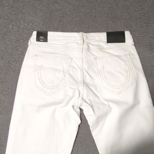 True Religion Men's Rocco Renegade Relaxed Skinny Fit Stretch White Jeans 31x32 - Picture 2 of 14