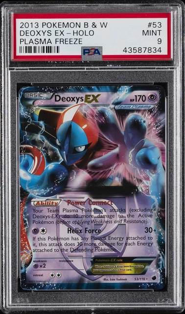 2013 POKEMON BLACK & WHITE PLASMA FREEZE #53 DEOXYS EX PSA 9