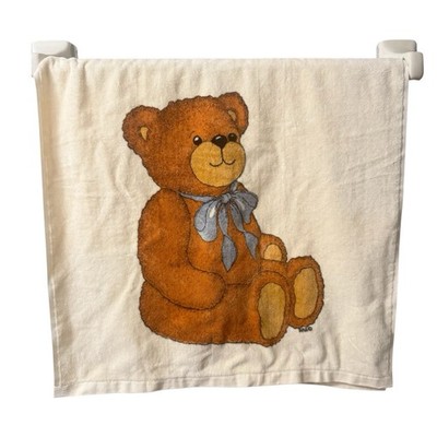 Vintage R.A Briggs Brown  Teddy Bear Bath Towel Set NOS