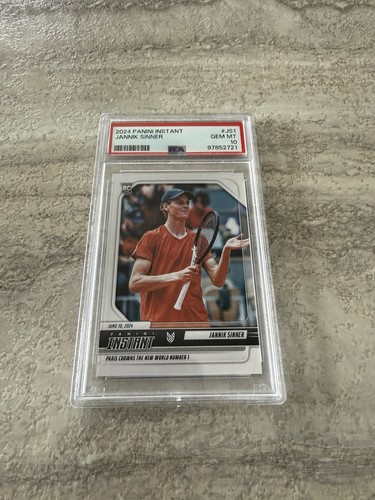 Panini Instant Jannik Sinner 2024 New World RC #JS1 Rookie PSA 10 Gem Mint