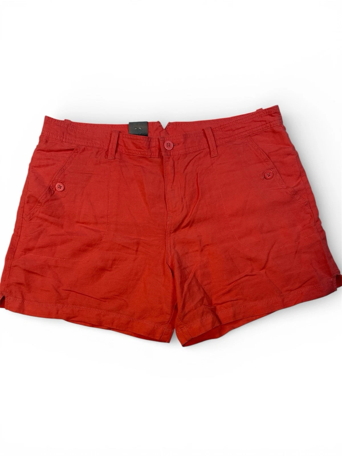 Calvin Klein Women’s Linen Blend Chino Shorts Size 14 Porcelain Rose NWT