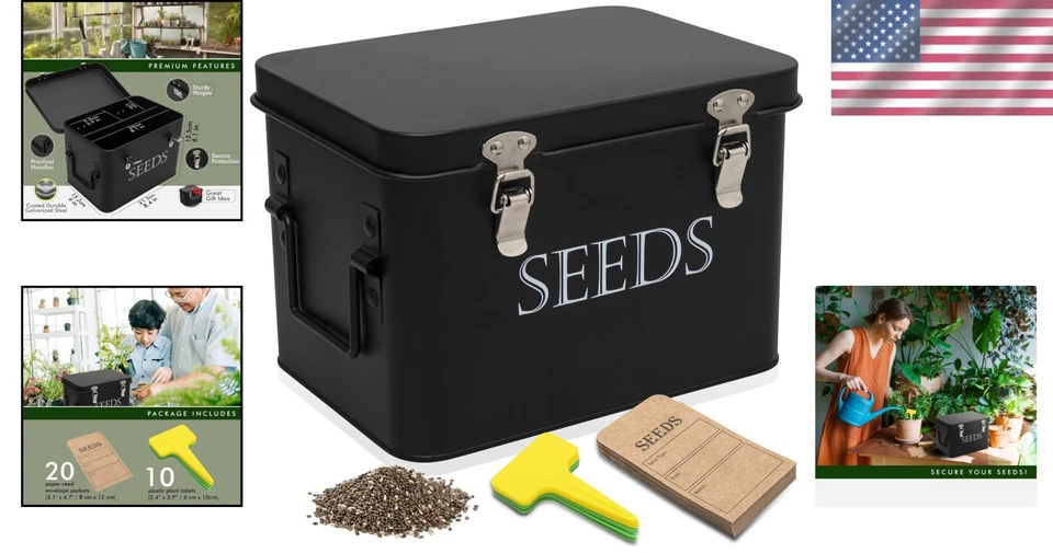 Versatile Garden Seed Organizer Box - Perfect for Seeds, Tools & Accessories - Image 2 of 4
