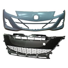 Bumper Cover Grille Set For 2010 Mazda 3 Gs I Gx Sedan Bumper Cover Grille Set For 2010 Mazda 3 Gs I Gx Sedan