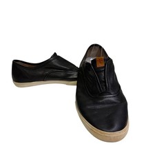 Frye Ivy Slip On Black Leather Sneakers Womens Size 9.5 79191-BLK Low Top Flats