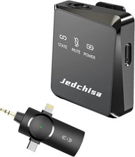 Wireless Lavalier Microphone for iPhone Android TikTok YouTube Vlog Mini Mic
