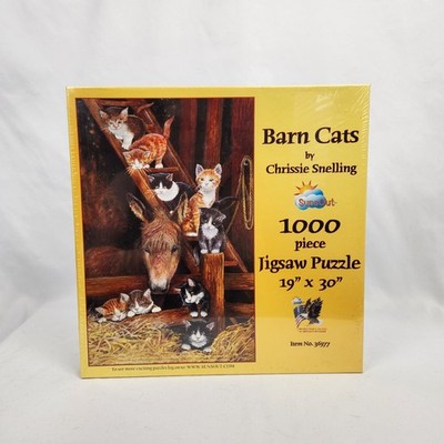 SunsOut ''Barn Cats'' 1000 Pc Jigsaw Puzzle By Chrissie Snelling New Sealed!