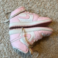 Preowned Jordan 1 Mid Pink/white Girls 2Y