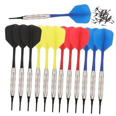 Soft Tip Darts Set |12 pc Bar Darts | 50 Extra Black 2BA STC10449-17g-Bar Style