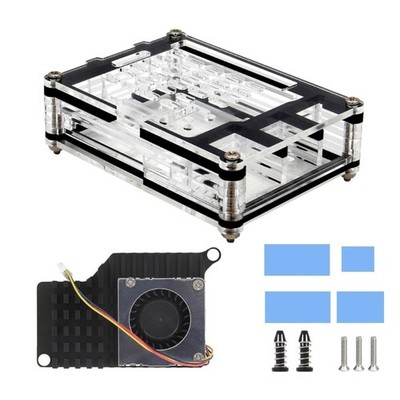 Cooling Case with Fan for RPI5 8GB/4GB Easy Access to All Ports