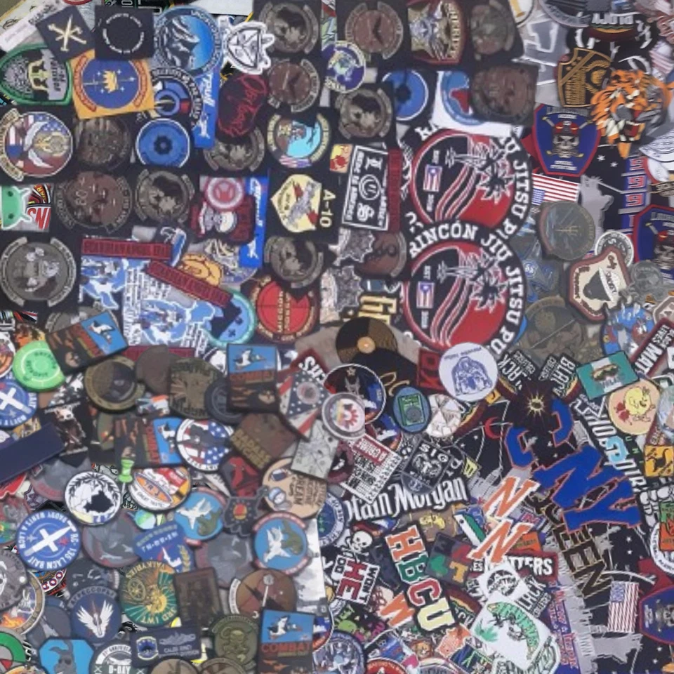 150 Random Mix Vintage Embroidered Patches Sew On / Iron On Lot DIY Clothing - Image 3 of 4