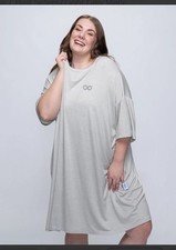 OODIE Light Grey Merle Sleep Tee OSFM Excellent Condition
