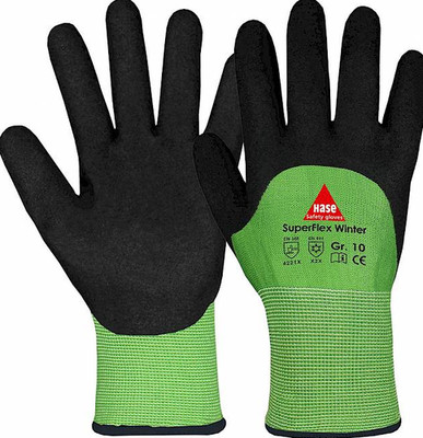 Hase Superflex Winter Montagehandschuh 3/4 Nitrilschaum 10-100 Paar Gr 7-11