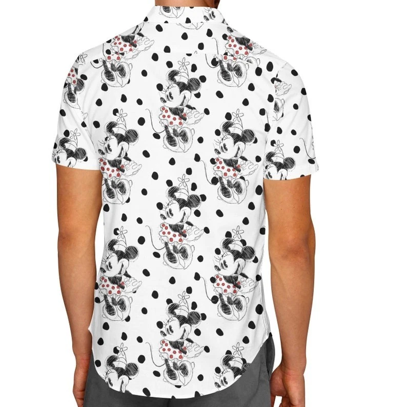 Minnie Mouse Hawaiian Button Down Shirt