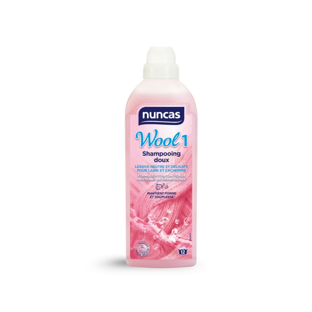 Shampooing Doux Wool 1 pour Laine et Cachemire - Lessive Délicate 750 ml