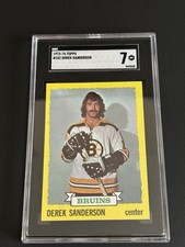 1973-74 Topps 182 Derek Sanderson Boston Bruins! SGC 7 NM Just Graded