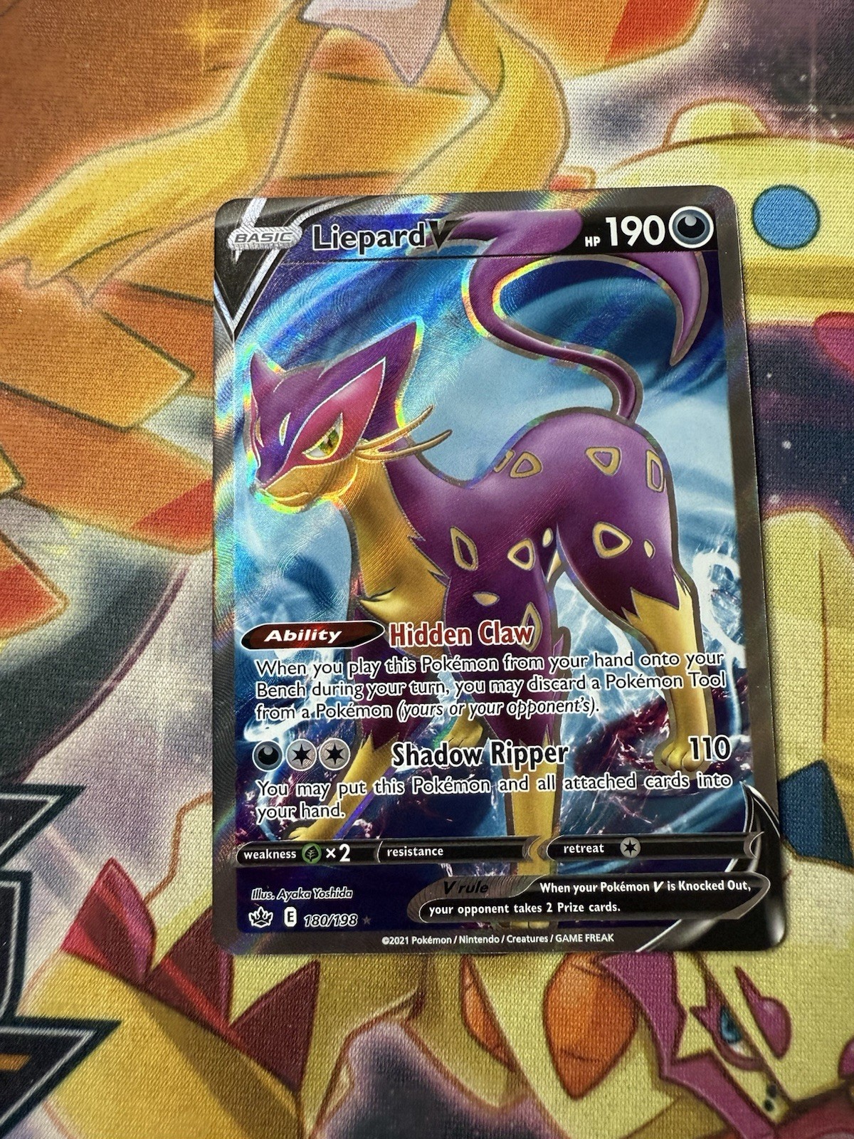 Liepard V (Full Art) 180/198 Swsh06: Chilling Reign Pokemon TCG Holo | NM