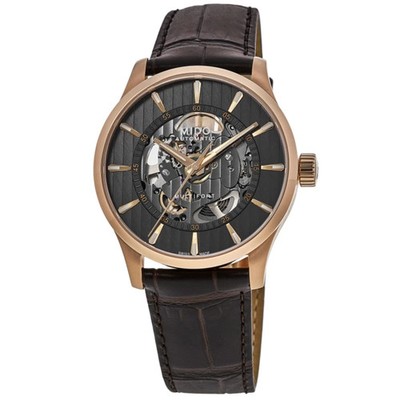 New Mido Multifort Skeleton Vertigo Anthracite Men's Watch M038.436.36.061.00