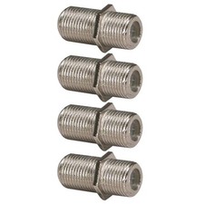 4 Pcs F Type Female to Female Coupler Screw Connector Coax Coaxial Cable Joiner