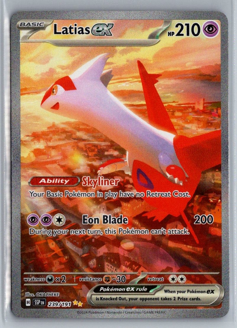 LATIAS EX 239 SURGING SPARKS POKEMON NM