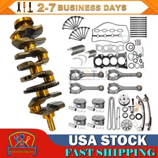 2AZFE 2.4L Engine Rebuild Piston Gasket Timing Kit - Crankshaft Rods For Toyota