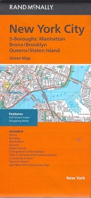 New York City 5-Boroughs Manhattan Bronx Brooklyn Queens Rand Mcnally 2023 ed.