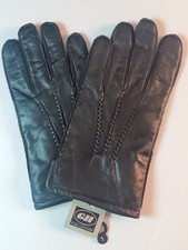 Men's Thinsulate Genuine Leather Gloves, Medium, Black.