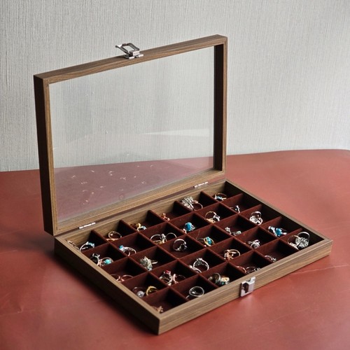 Velvet Jewelry Storage Box Large Capacity Jewelry Holder Case Jewelry Display - Picture 21 of 22