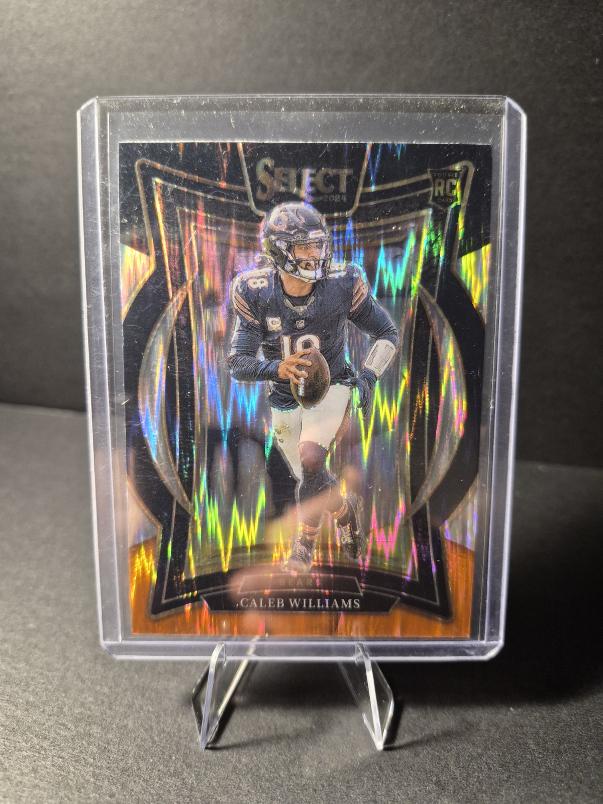 2024 Panini Select -Concourse Caleb Williams #25 Black & Orange Shock Prizm (RC)