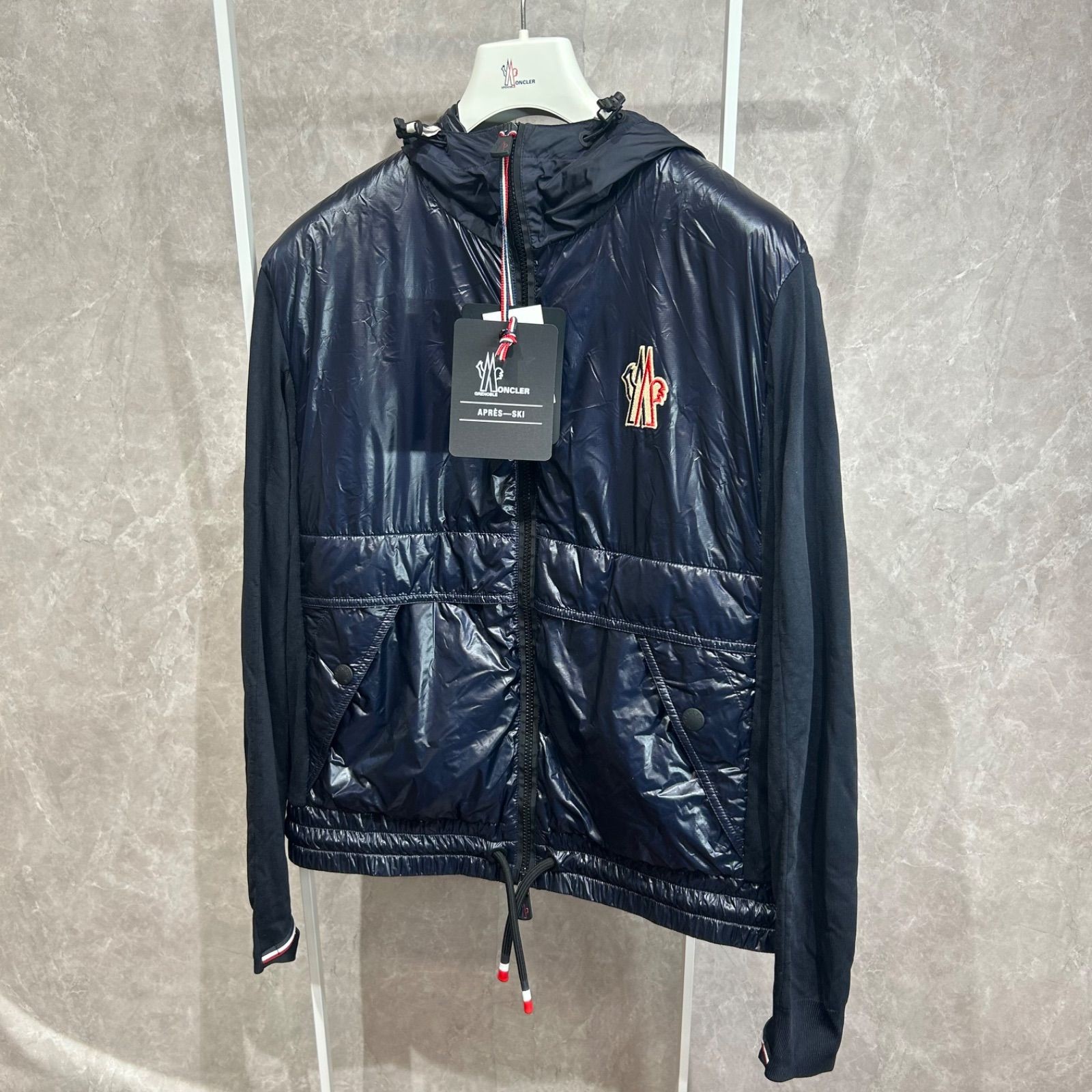 with tag MONCLER Down Nylon Parka Navy S