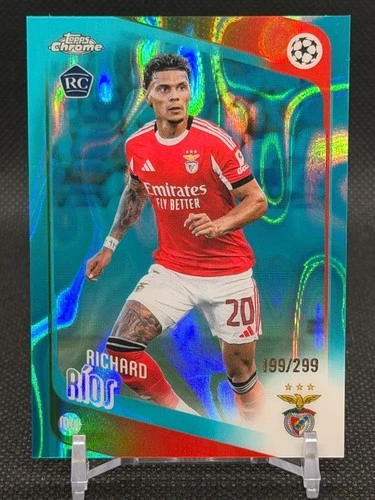 2025-26 Topps Chrome UEFA Club Competitions #16 Richard Rios RC Teal Lava /299