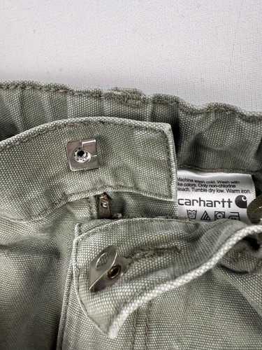 Boy's Carhartt Canvas Carpenter Shorts Regular Fit Olive Green Youth 7 - Picture 3 of 7
