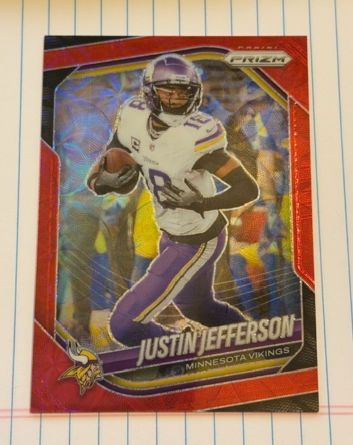 2025 Panini Prizm - Justin Jefferson - #/20 Choice Red Prizm - Vikings