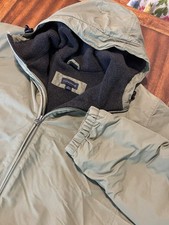Lands' End Squall Jacket Men's XL 46-48 Olive Hood Fleece Lined Coat Winter