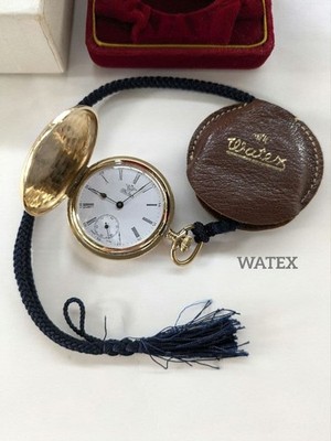 WATEX Swiss Made 20K Pocket Watch Tassel Working Item 17 Stones WATEX