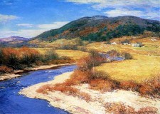 Idyllische Landschaft Wandkunst � Impressionistische Flusslandschaft R