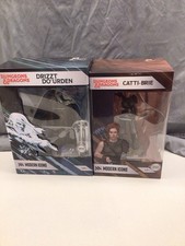 Dungeons & Dragons MODERN ICONS Lot of (2) Statues Figures - DRIZZT & CATTI-BRIE